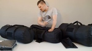 Обзор на Сумки - Баулы "СЛОН" 60, 80 и 100 литров в черном цвете от компании Цех Рюкзаков.