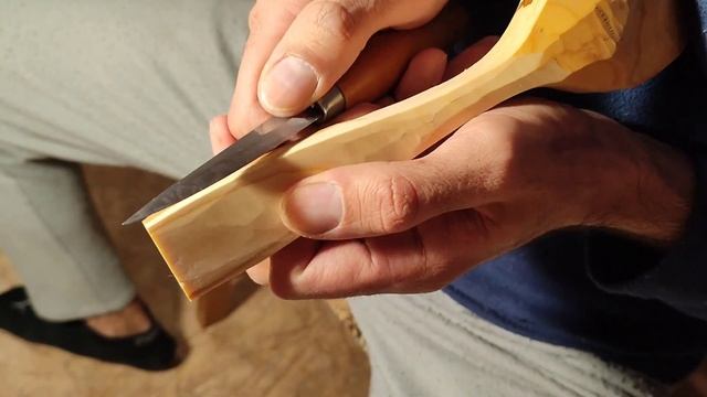 Spoon carving - mora 106 - Apricot 🍊wood смотреть онлайн