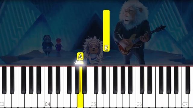 Sing 2 - I Still Haven't Found What I'm Looking For - VERY EASY Piano tutorial смотреть онлайн