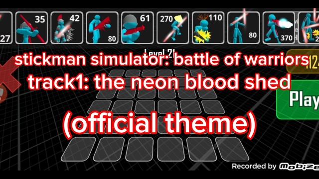 stickman simulator:battle of warrior theme|track 1: the neon blood shed (official theme) смотреть онлайн