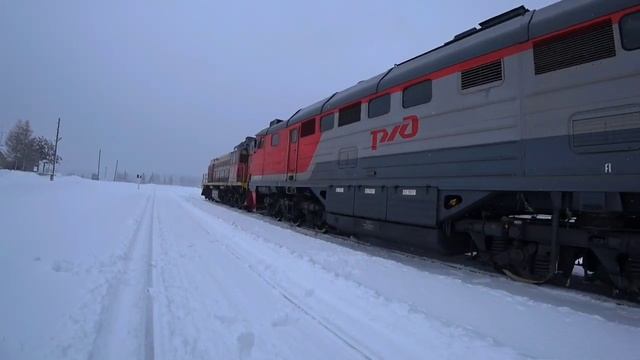 СПЛОТКА ст. Рассоленко, СвЖД, сплотка тепловозов 2ТЭ116-1539 и ТЭМ18ДМ-1092 ЗУЖД •2025 смотреть онлайн
