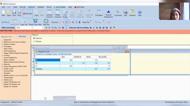 OPERATION RESEARCH MARIA DOLOROSA UE TOLO (106) METODE PENUGASAN & METODE LINEAR PROGRAMMING смотреть онлайн