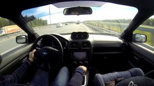 Subaru Impreza WRX разгон 0-100 км/ч.