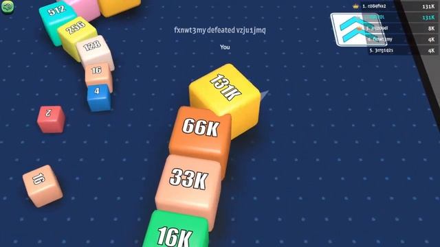 Собираю кубики Cubes 2048.io