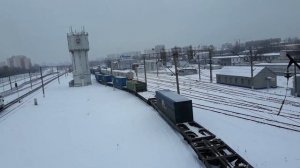 Рефрижераторная секция, весоповерочный вагон, машка: Поезда на ст. Люблино-сорт. (платф. Депо)