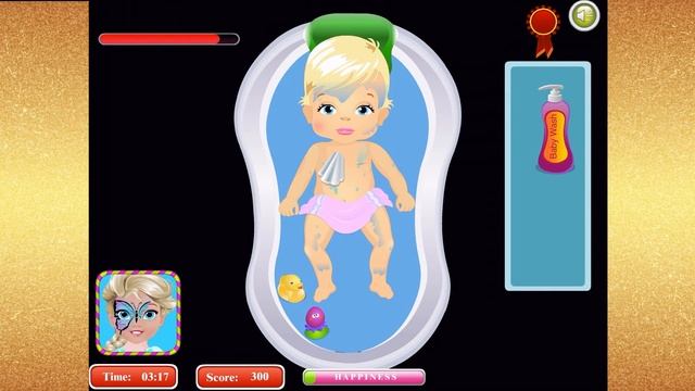 Василиса КАК МАМА. Ухаживаем за младенцем, купаем, играем. Newborn takes a bath and plays смотреть онлайн
