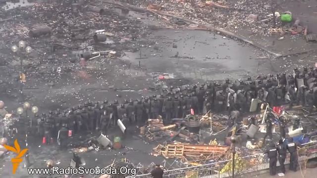 Киев 19.02.2014. Майдан с высоты птичьего полета!!!