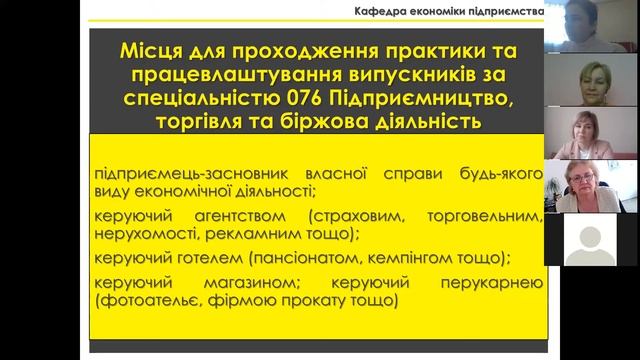 День гостиності кафедри економіки підприємства 20.03.2021 р. смотреть онлайн