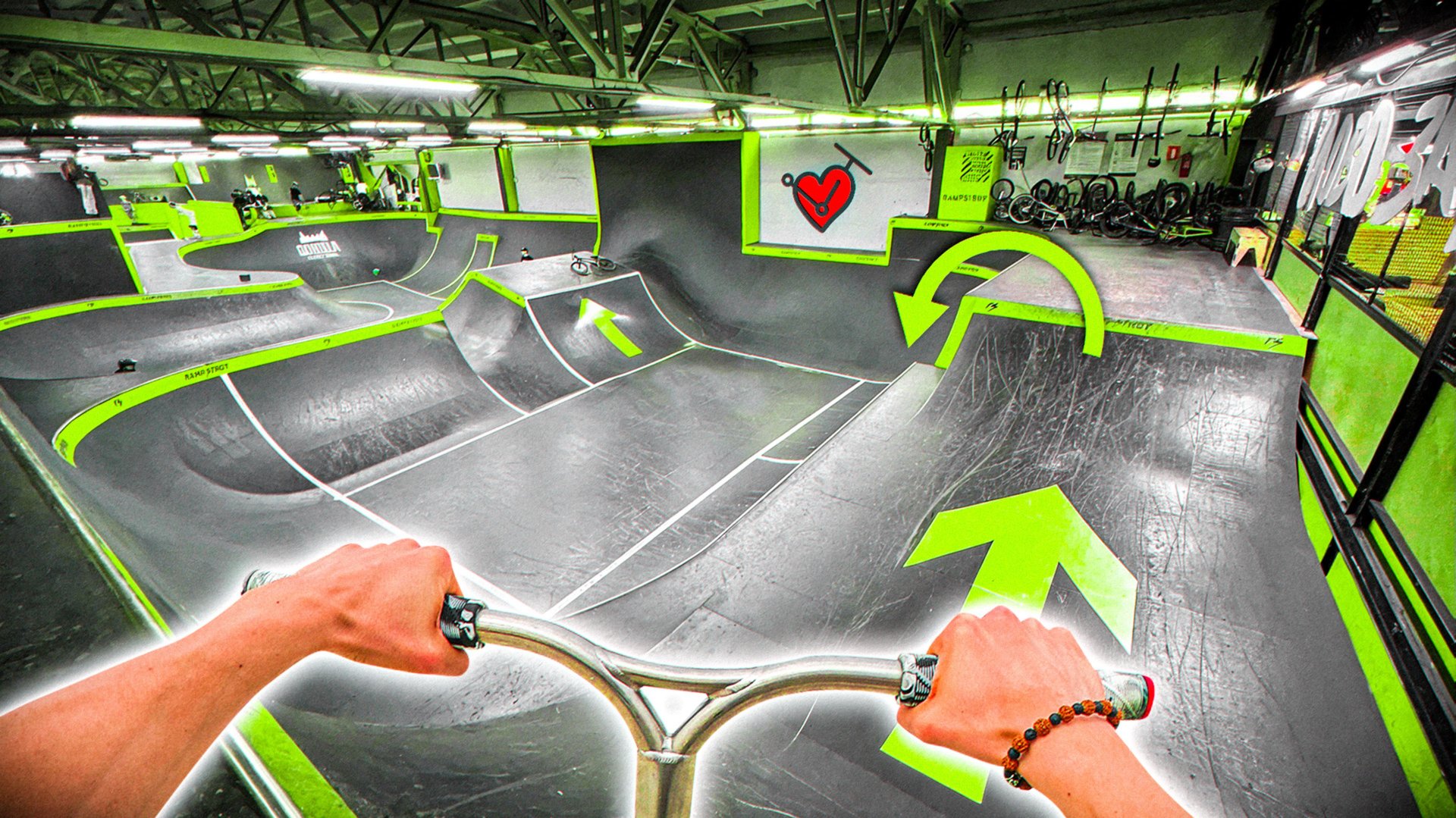 ОТ ПЕРВОГО ЛИЦА ГЛАЗАМИ СУМАСШЕДШЕГО САМОКАТЕРА В САМОМ БОЛЬШОМ СКЕЙТ-ПАРКЕ ! смотреть онлайн