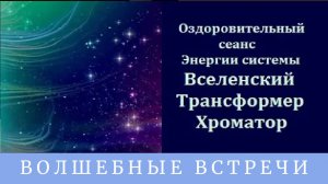 Оздоровительный сеанс Энергии Вселенский Трансформер Хроматор .Надежда Ражаловская