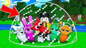 Я и СПРУНКИ ДЕТИ ЗАСТРЯЛИ В КУПОЛЕ В МАЙНКРАФТ