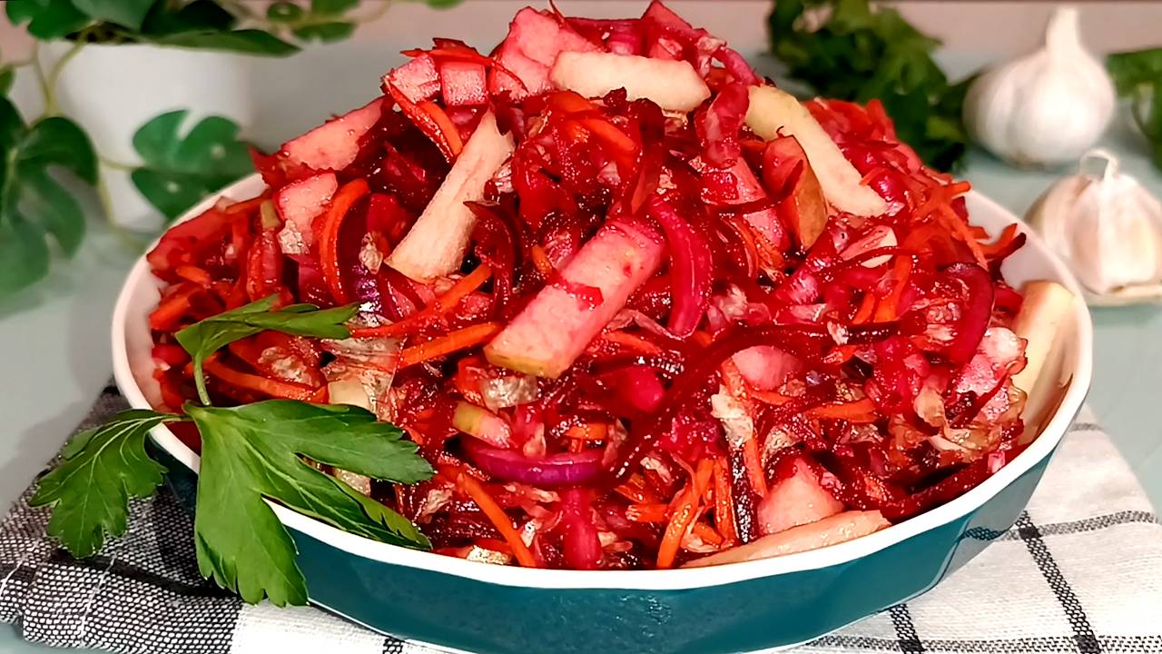 📌 Салат Витаминный с сырыми овощами, без майонеза смотреть онлайн