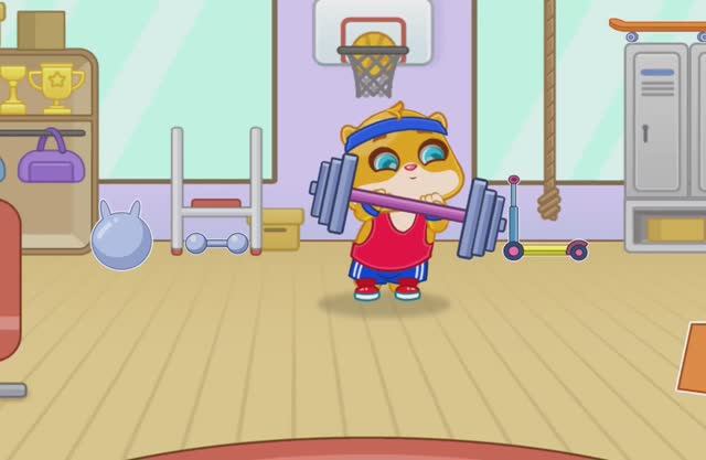 Давайте поможем хомяку позаниматься спортом. Игры для малышей. Логопедический мультик. Обучение. смотреть онлайн