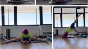 Растяжка всего тела, широкая складка+продольник