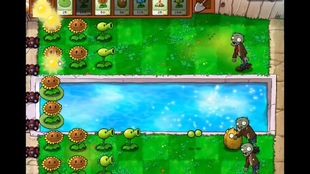 Растения против Зомби. Plants vs Zombies. Уровень 3-1 смотреть онлайн
