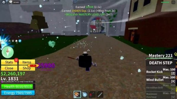 Blox Fruits combo. (Blizzard and shark saw)