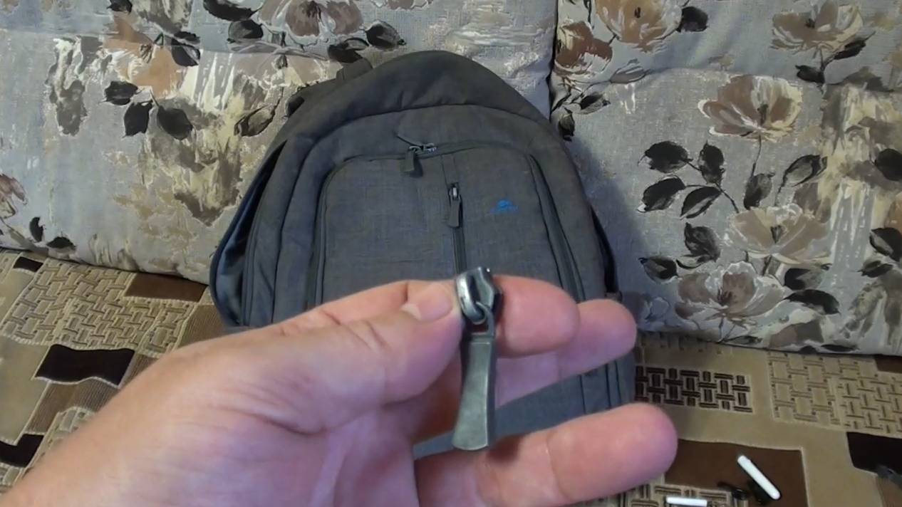 Как заменить бегунок молнии на рюкзаке