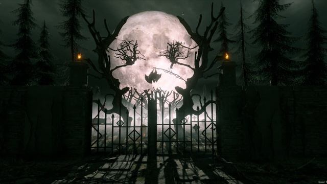The best Halloween video. Graveyard and bats music. смотреть онлайн