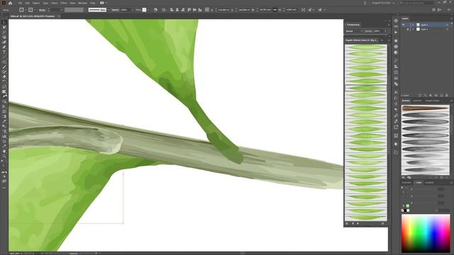 How I Draw Olive Branches with Real Watercolor Vector Brushes in Adobe Illustrator смотреть онлайн