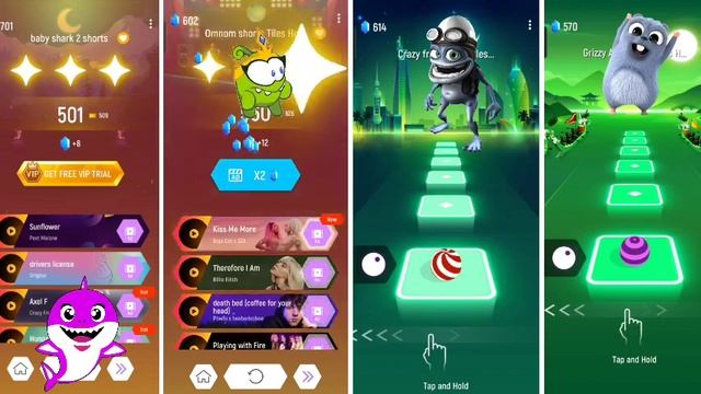 Baby Shark 🆚 Omnom 🆚 Crazy Frog 🆚 Grizzy And The Lemmings