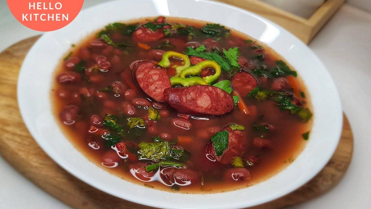 ПУТЬ К СЕРДЦУ МУЖЧИНЫ НАЙДЕН!! Фасолевый суп с копченостями! Простые рецепты! смотреть онлайн