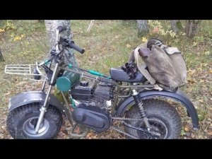 Часть3,new, Самодельный мотоцикл с двигателем от мотоблока,на10колесах