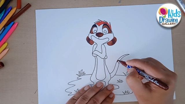 How To Draw Timon Character From The Lion King | Timon Drawing Easy | How to draw Timon смотреть онлайн