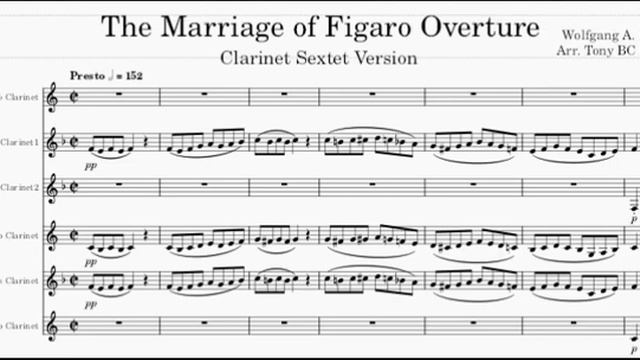 Mozart: The Marriage of Figaro Overture - Clarinet Sextet Version смотреть онлайн