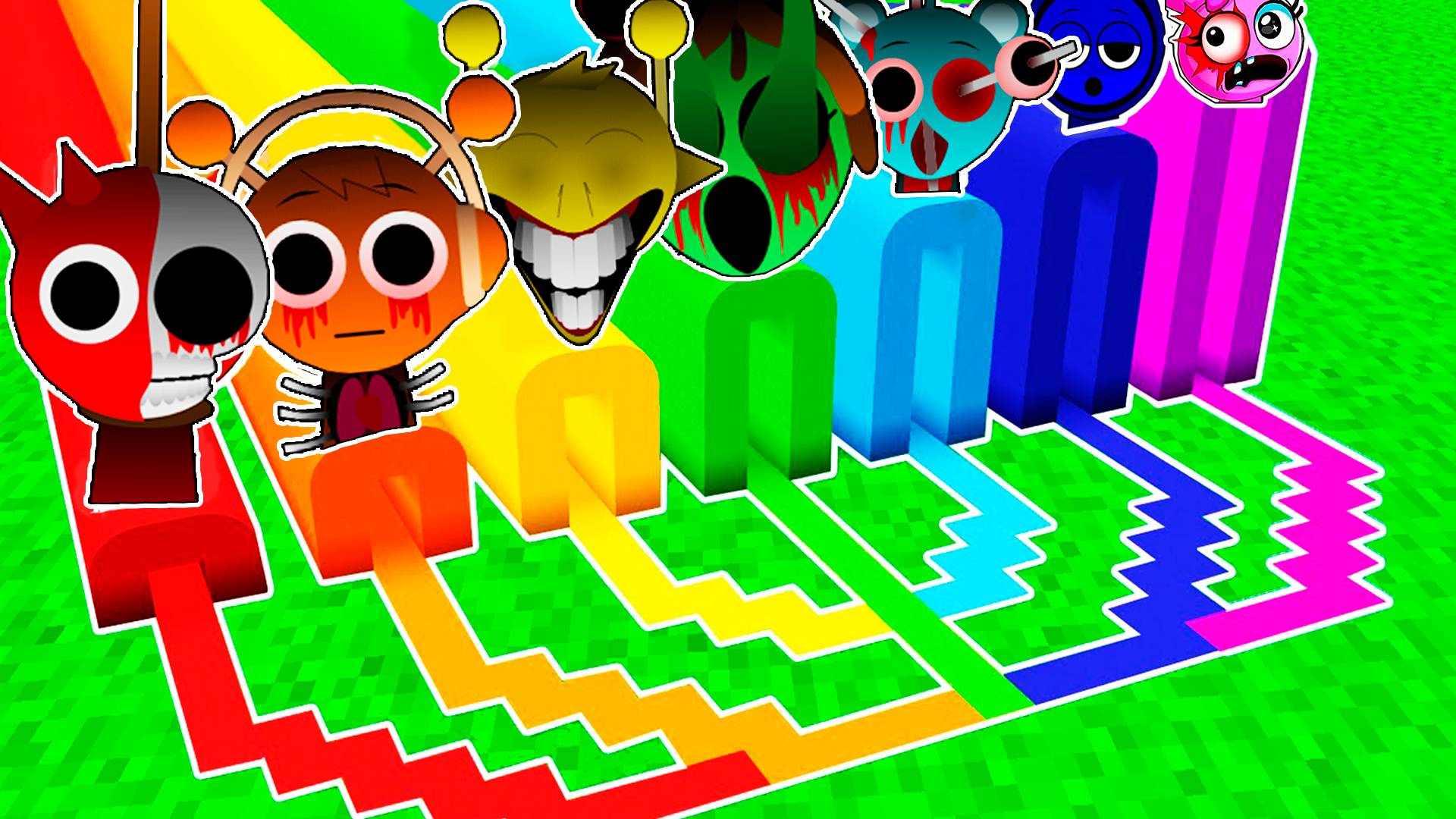 ВЫЖИВАНИЕ ВНУТРИ ВСЕХ ТОННЕЛЬ ПОРТАЛ СПРУНКИ В МАЙНКРАФТ! ХОРРОР СПРАНКИ SPRUNKI MINECRAFT смотреть онлайн