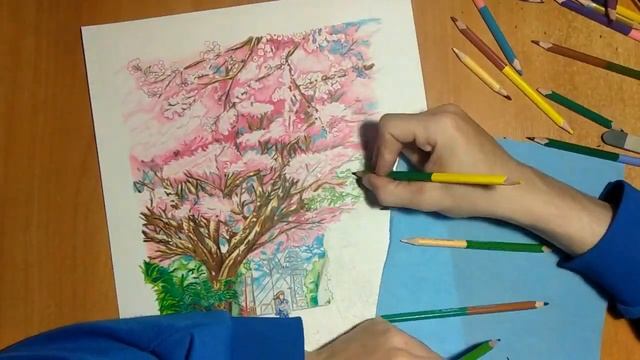 Drawing/Speed drawing:Anime Landscape (sakura wodd) смотреть онлайн