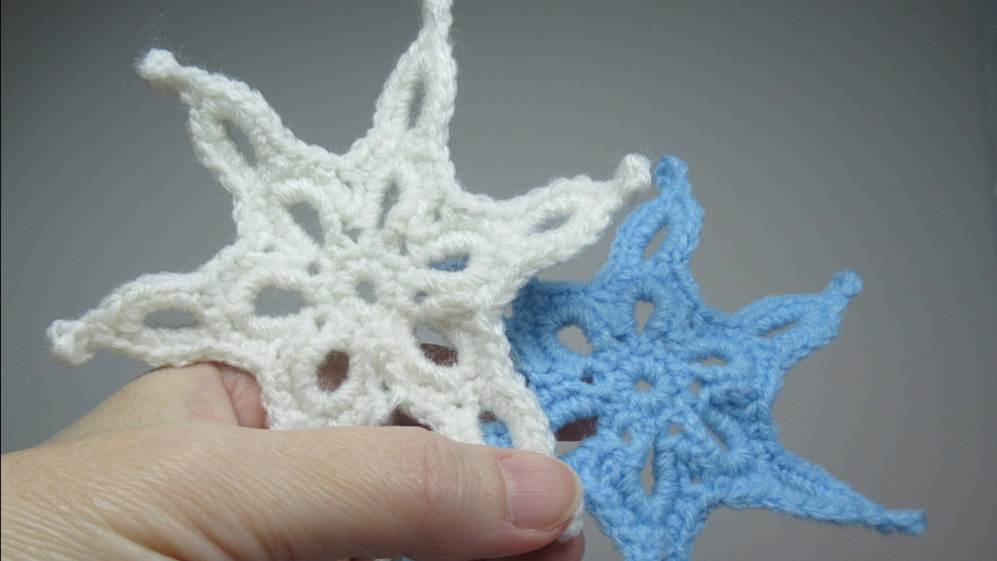 Как связать крупную снежинку крючком смотреть онлайн