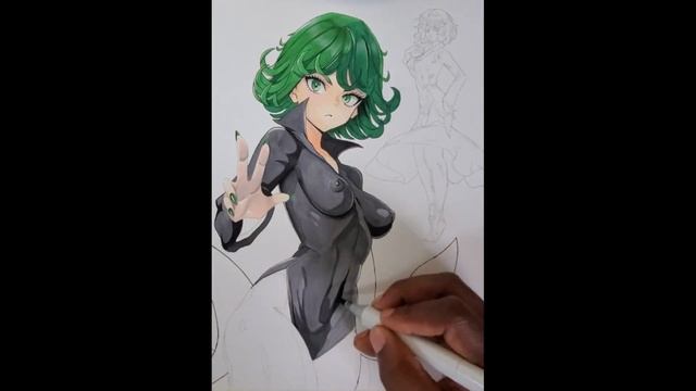 ONEPUNCH MAN- TATSUMAKI AN FUBUKI #saitama #tatsumaki #fubuki #genos #howtodraw #art