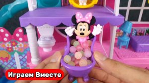 Минни Маус ! Играем в игрушки из мультиков ! Микки Маус ! Видео для детей ! Кукольный домик