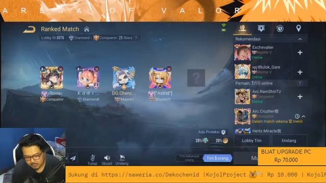🔴LIVE TIPIS-TIPIS AJA LAGI | GAMING INDONESIA | Arena of Valor Live смотреть онлайн