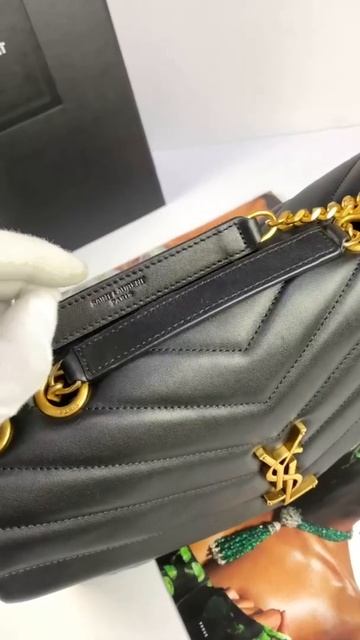 Сумка Saint Laurent Loulou черная смотреть онлайн