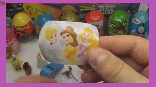 Surprise Eggs Liliya 25 Surprise Eggs Kinder Surprise Cars 2 Spiderman Mickey Mouse Spongebob