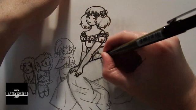 How to Draw Snow White and the 7 Chibis Anime Drawing смотреть онлайн