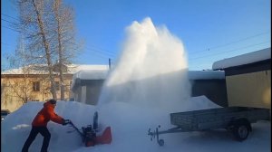 Тест Снегоуборщика,Как я добавил мощности и стал кидать МЕТРОВ на 15