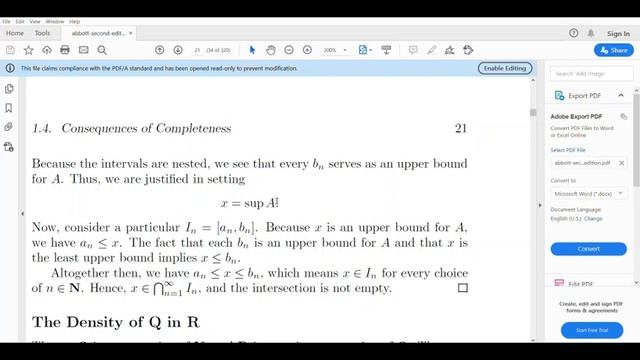 Nested interval property, Archimedean property смотреть онлайн