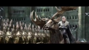 Хоббит: Битва Пяти Воинств.Вырезанная сцена.Битва между эльфами и гномами.