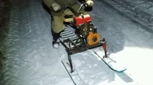 Самодельный снегоход из бензопилы дружба.