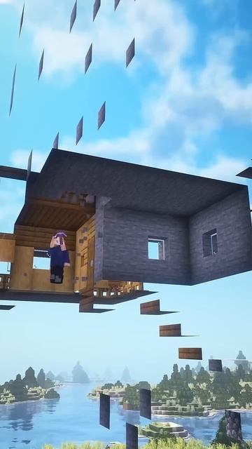 База на склоне холма Майнкрафт