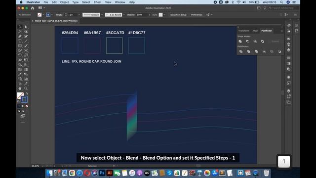 Blend Tool Tutorial - Aurora Borealis with Adobe Illustrator смотреть онлайн