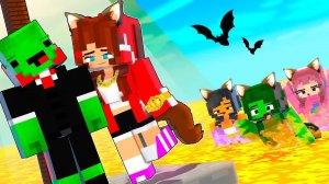 Девочки-оборотни ПРОТИВ мальчиков-вампиров, пол это лава, Майнкрафт смотреть