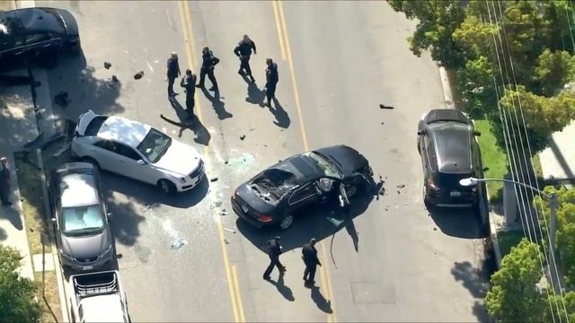 Police chase and car crash helicopter shots смотреть онлайн