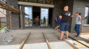 Раздвижные двери на террасе за 1 минуту
