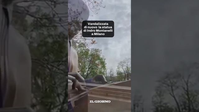 Vandalizzata la statua di Indro Montanelli a Milano смотреть онлайн