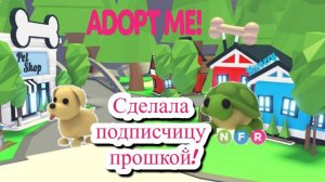 !Сделала подписчицу прошкой! Прокачка в ADOPT ME!