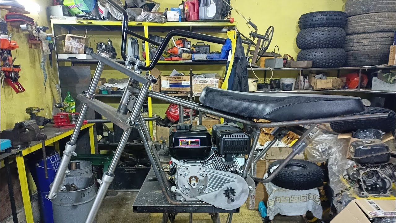 Ч1.Самодельный мотоцикл с двигателем от мотоблока, Мотовездеход,своими руками смотреть онлайн