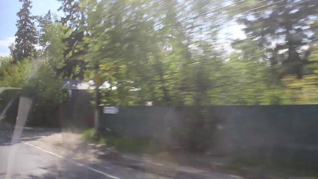 Выезжаем из Раменского и въезжаем в Жуковский на автобусе №424 из Раменского в Москву смотреть онлайн